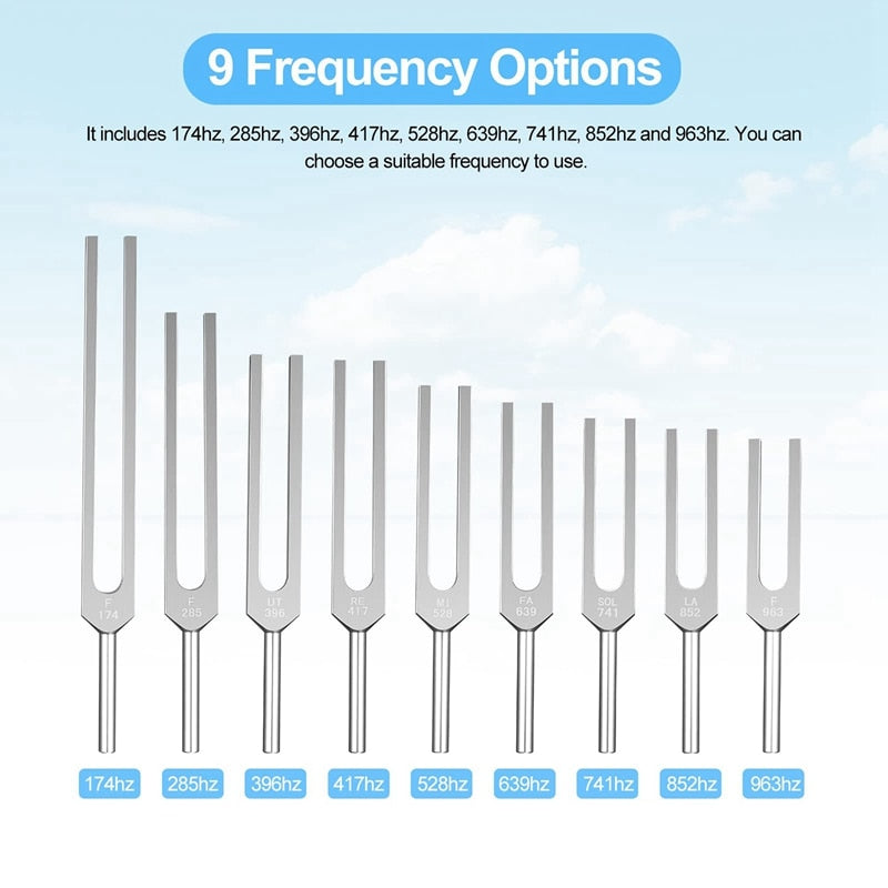 9 Tuning Forks For Healing Chakra Sound Therapy